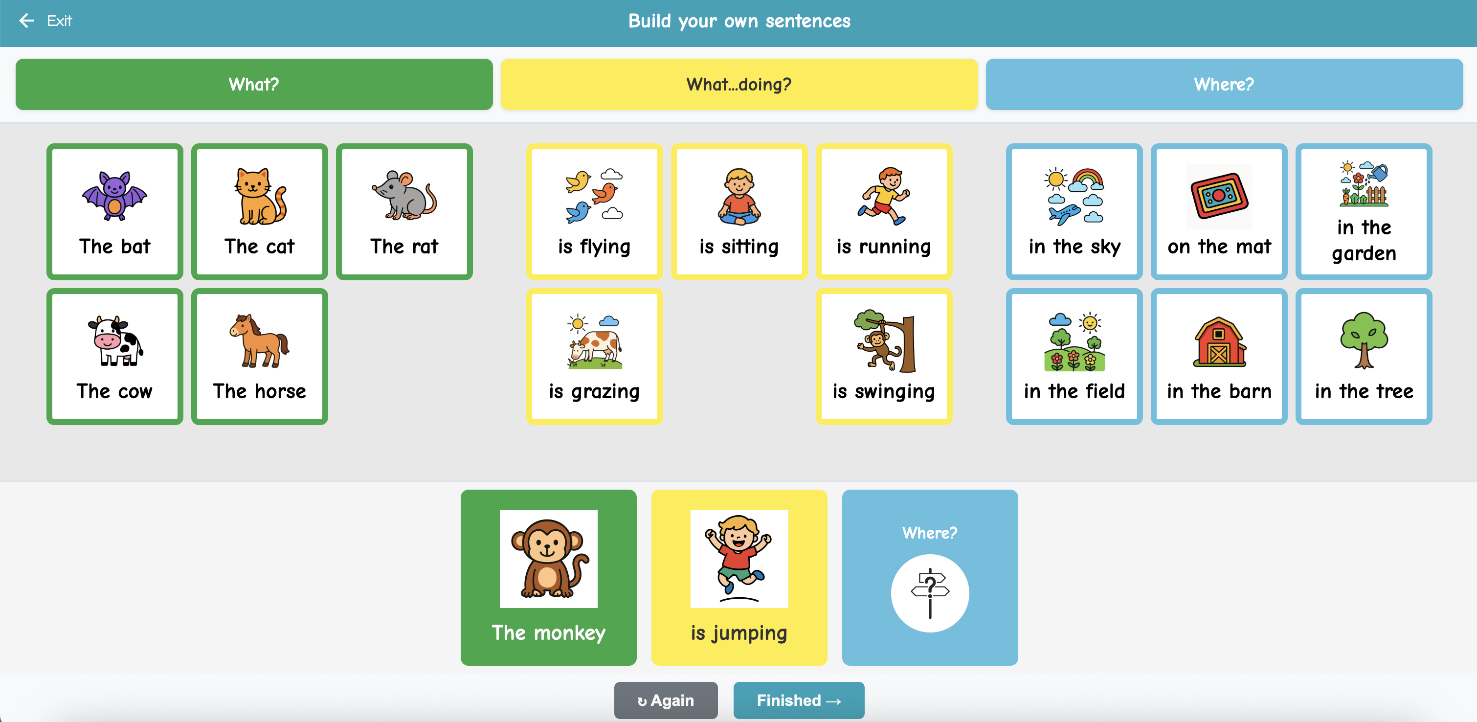 Digital and Printable Sentence Building Activities Inspired by Colourful Semantics