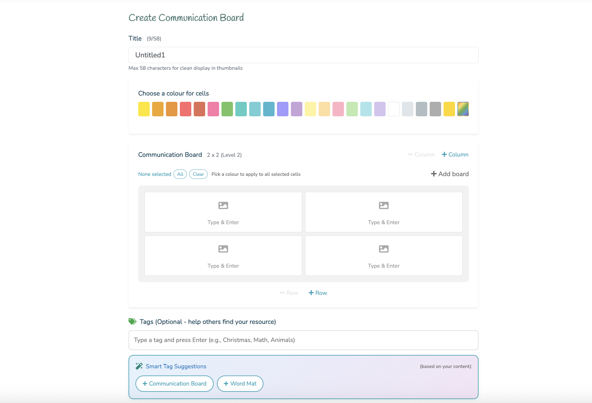 Create your own communication board
