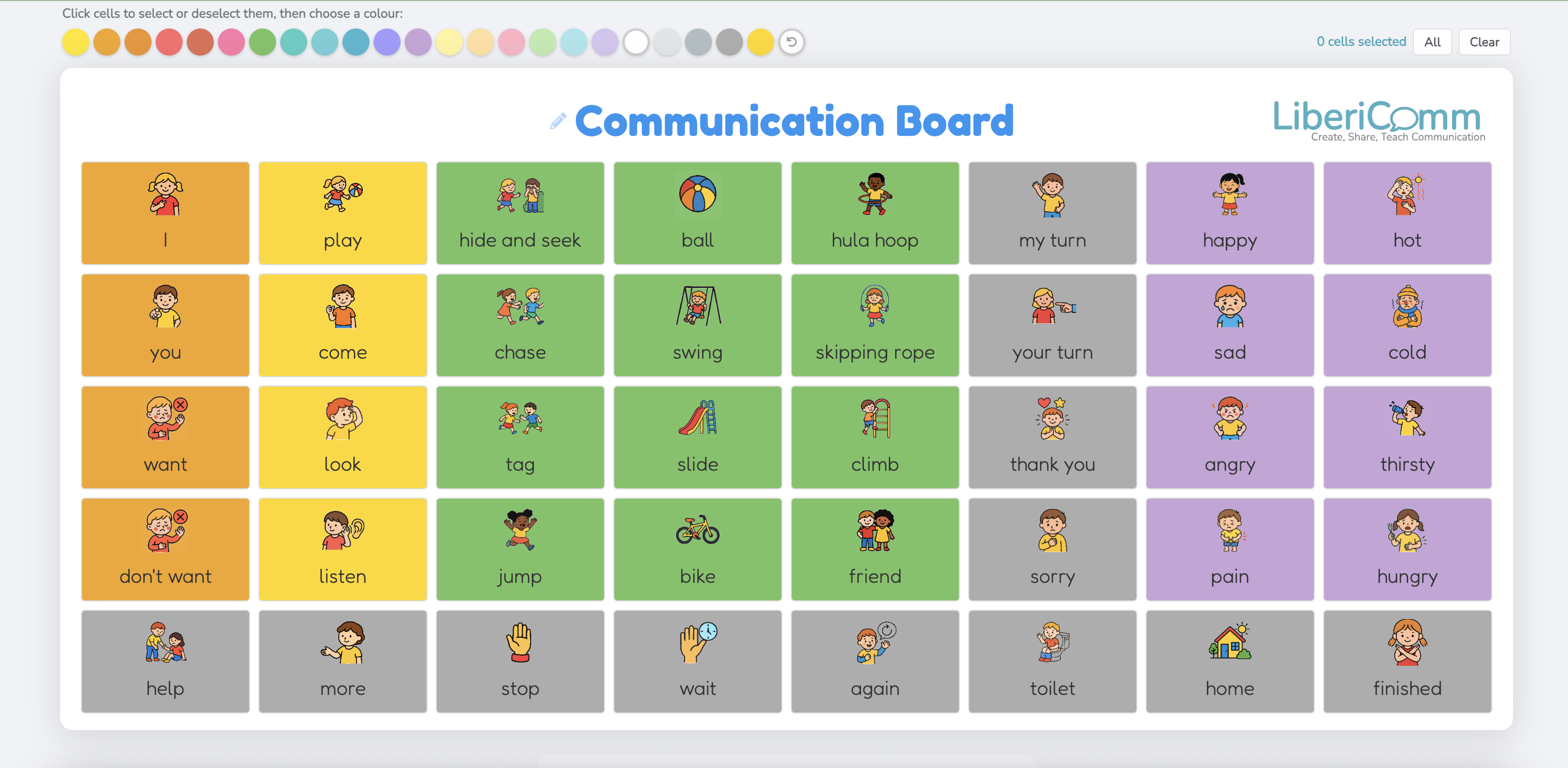 Customisable Playground Communication Board