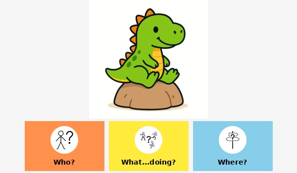 Dinosaur verbs and places