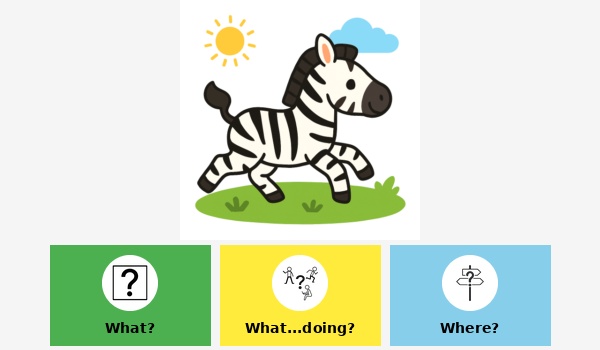 Zoo animal actions and places