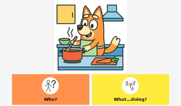 Bluey and family action verbs