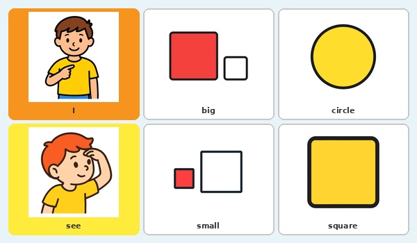 Maths- circle or square, big or small