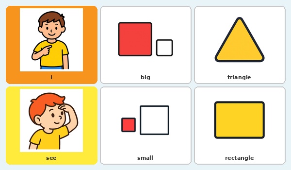 Big or small, triangle or rectangle