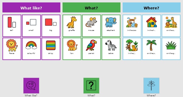 Build describing sentences