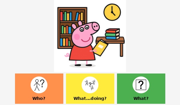 What is Peppa Pig doing?