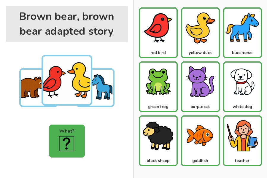 Brown bear, brown bear adapted story