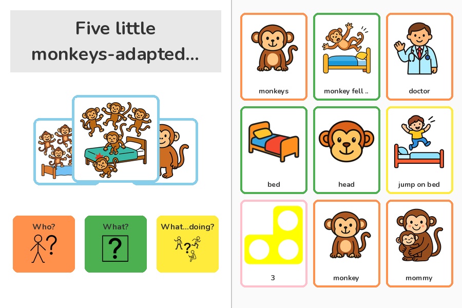 Five little monkeys-adapted nursery rhyme