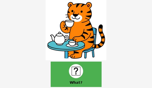 What is the Tiger Who came to tea eating?