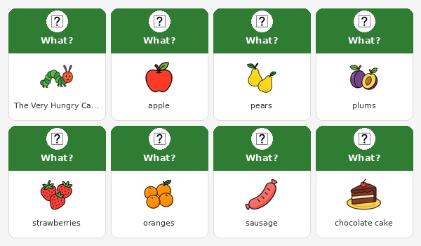 The Very Hungry Caterpillar Vocabulary