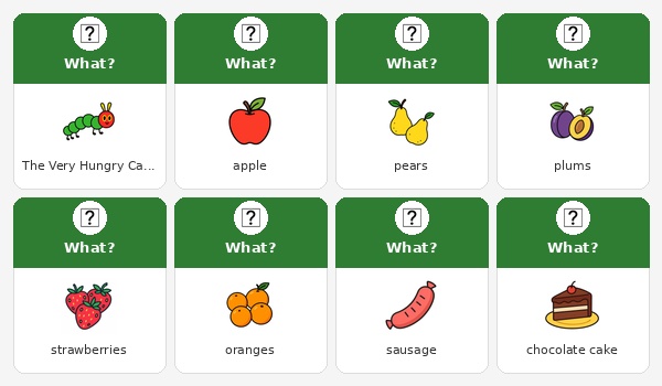 The Very Hungry Caterpillar Vocabulary
