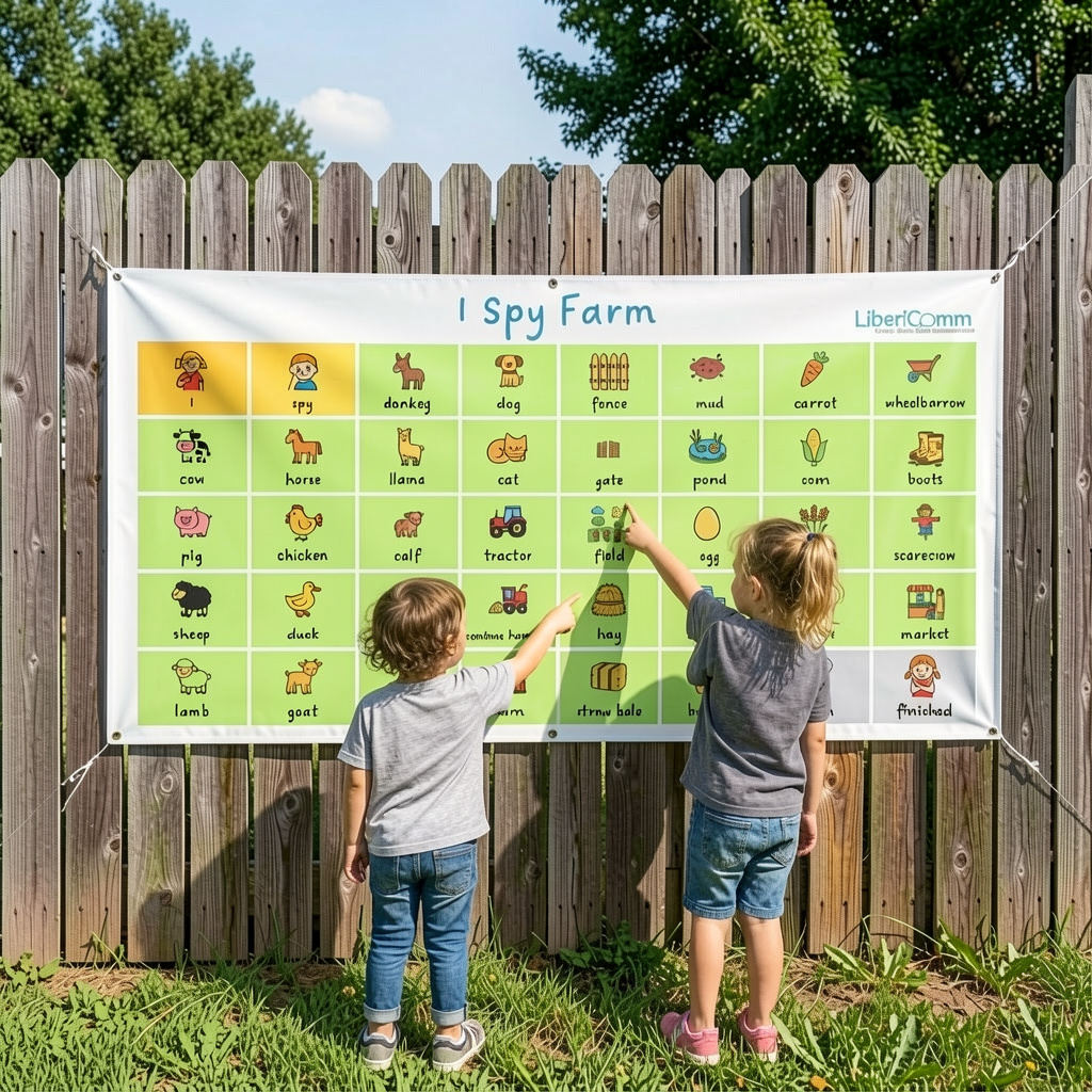 I Spy Farm – Playground Activity & Vocabulary Board Banner