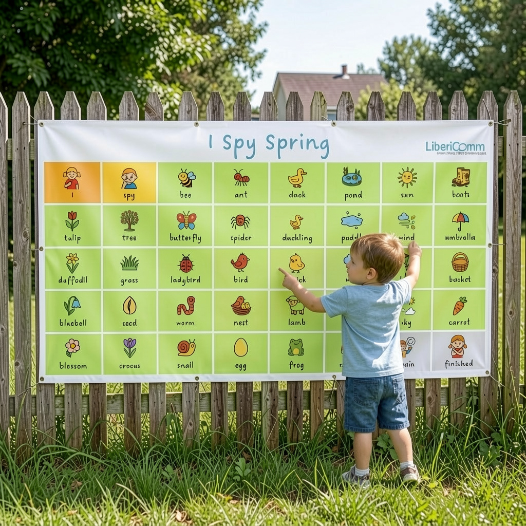 I Spy Spring – Vocabulary Builder Playground Communication Banner