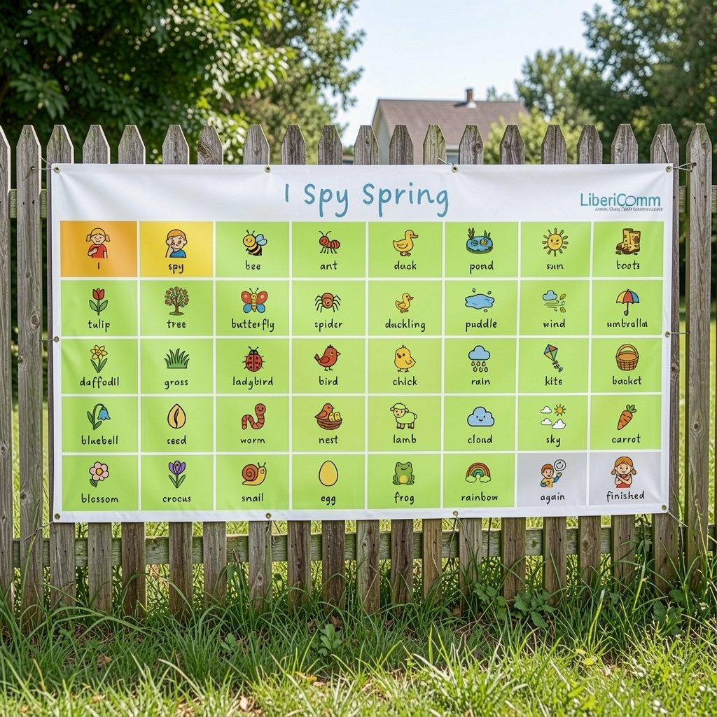 I Spy Spring – Vocabulary Builder Playground Communication Banner
