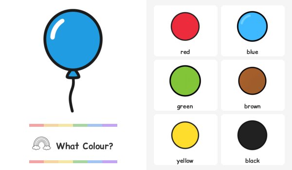 What colour is the balloon?