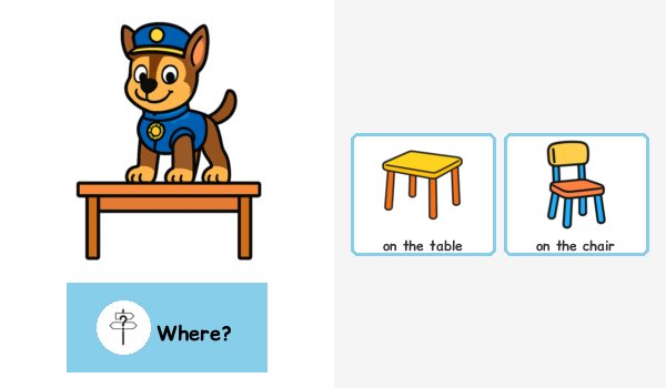 Where is Chase? Preposition: on