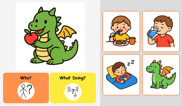 What is the dragon doing?