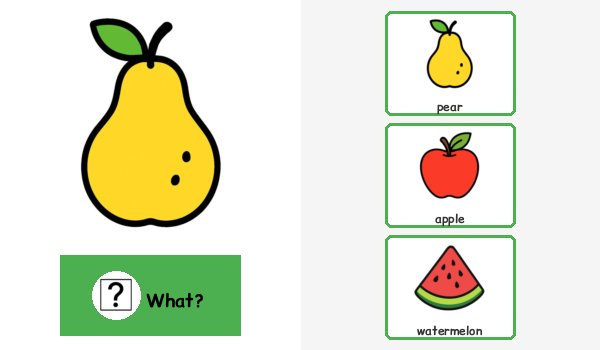 Match and name the fruit
