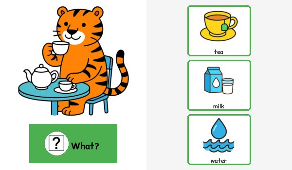 What is the Tiger Who came to tea eating?